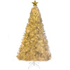 GO 7 FT White Christmas Tree - 500 LED Warm Lights, PVC Branch, Artificial Holiday Pine Tree with Star Top