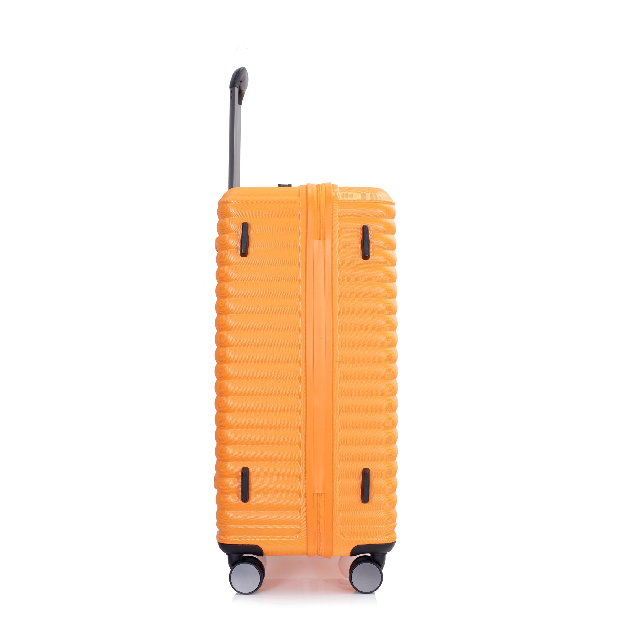 3 Piece Lightweight Luggage Set with TSA Lock, Double Spinner Wheels & Two Hooks - PC+ABS Suitcase (21/25/29) in Orange