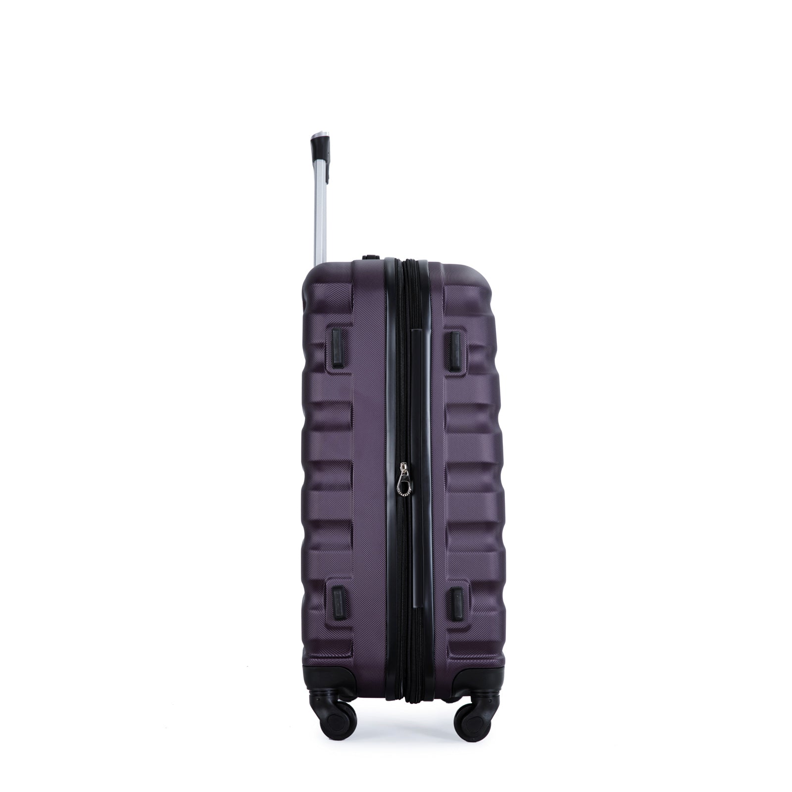 Expandable 3 Piece ABS Luggage Set with Spinner Wheels, TSA Lock, Lightweight Suitcase, Purple (20/24/28)