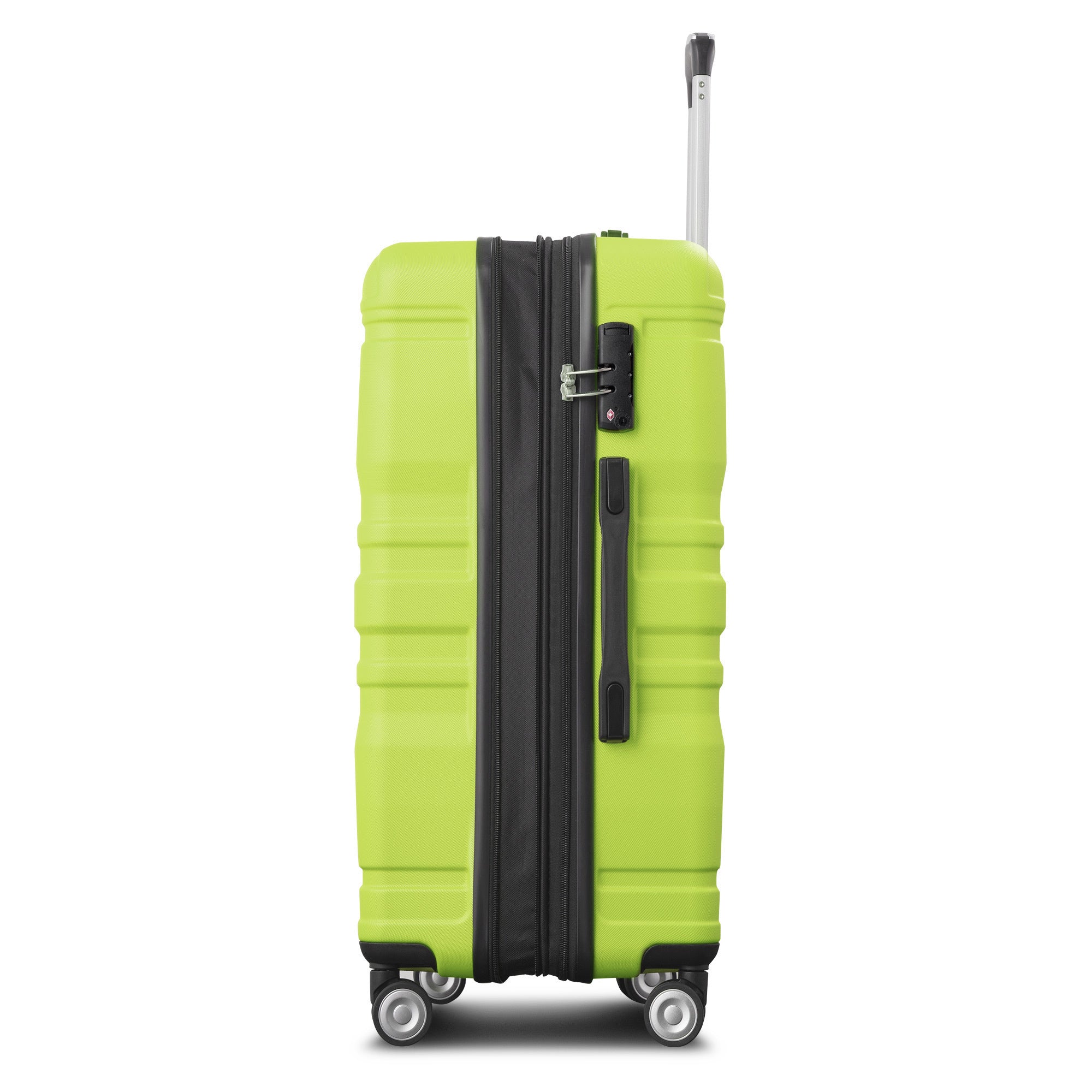 New Model 3pcs Expandable ABS Hardshell Luggage Sets - Clearance Sale! Lightweight & Durable Suitcase with Spinner Wheels, TSA Lock - Lime, 20''24''28''