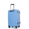 3 Piece Lightweight Suitcase Set with 360° Double Spinner Wheels, TSA Lock, and Two Hooks - Light Blue (21/25/29)