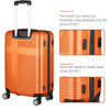 3 Piece Luggage Set with TSA Lock: ABS, Durable & Lightweight Suitcase, Spinner Wheels, Cross Stripe Design - Hooks, 20in/24in/28in Sizes