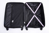 3 Piece Luggage Sets: Lightweight ABS Suitcase with Hooks, Spinner Wheels, TSA Lock - Lavender Purple (20/24/28)