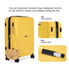 Hardshell Suitcase Spinner Wheels, Lightweight Durable Luggage Sets with TSA Lock, 3-Piece Set (20/24/28), Yellow