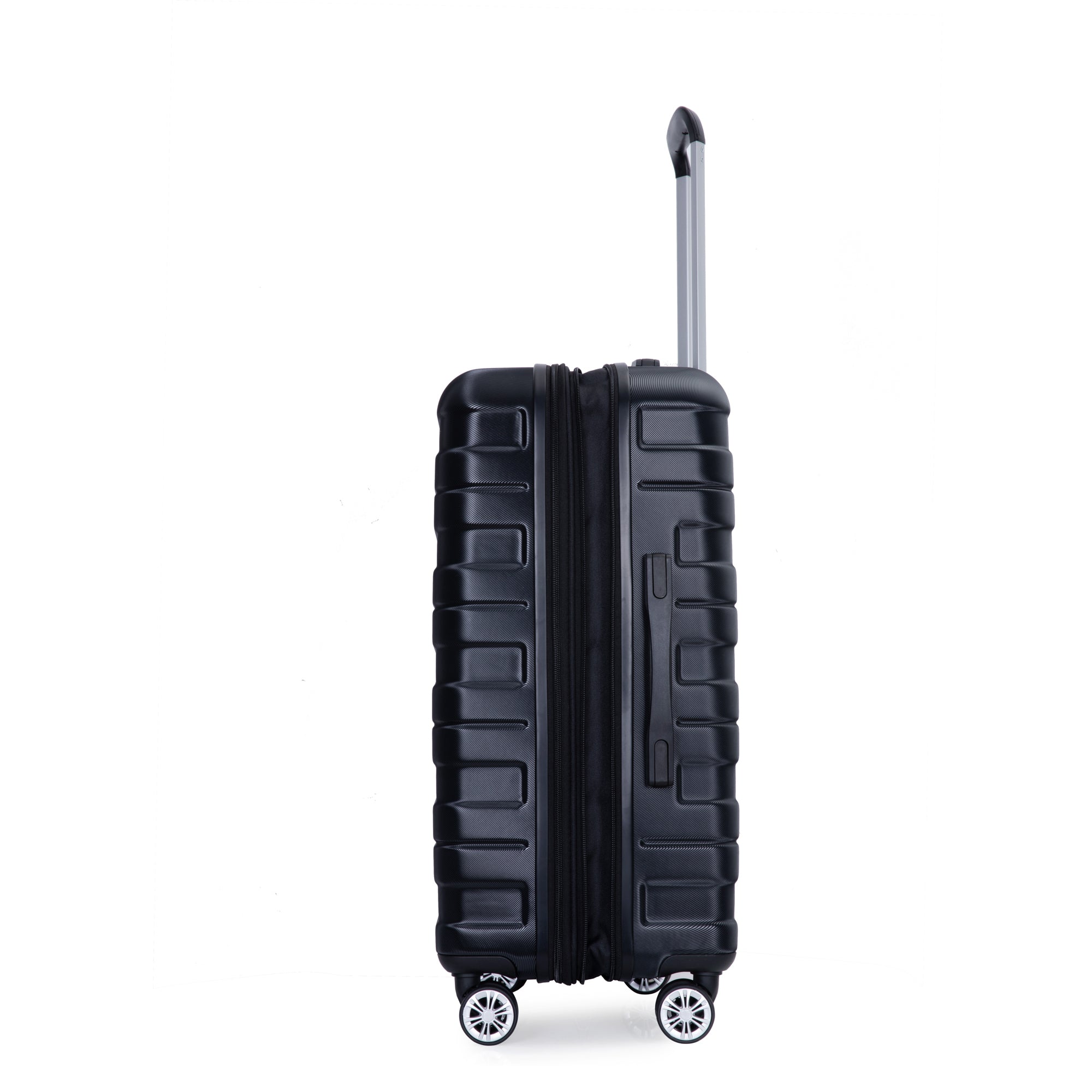 3 Piece Luggage Sets: Lightweight & Durable Expandable Suitcase with Hooks, Spinner Wheels, TSA Lock, (21/25/29) Black