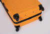 3 Piece Luggage Sets: Lightweight ABS Suitcase with Hooks, Spinner Wheels, TSA Lock (20/24/28) - ORANGE