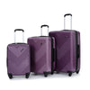 Expandable 3-Piece Lightweight Suitcase Set with Spinner Wheels, TSA Lock - Purple (21/25/29)