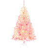 Pre-lit Artificial Christmas 2-Piece Set: 5FT Pink Tree with 6ft Garland X-mas - Festive and Convenient