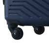 3-Piece Lightweight ABS Luggage Set with Hooks, Spinner Wheels, TSA Lock - Navy (20/24/28)