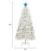 6ft Artificial Christmas Tree with 300 LED Lights, 600 Bendable Branches, Tri-Color LED Holiday Decoration