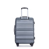 Expandable 3 Piece Lightweight & Durable Luggage Sets with Spinner Wheels, TSA Lock (21/25/29) Gray