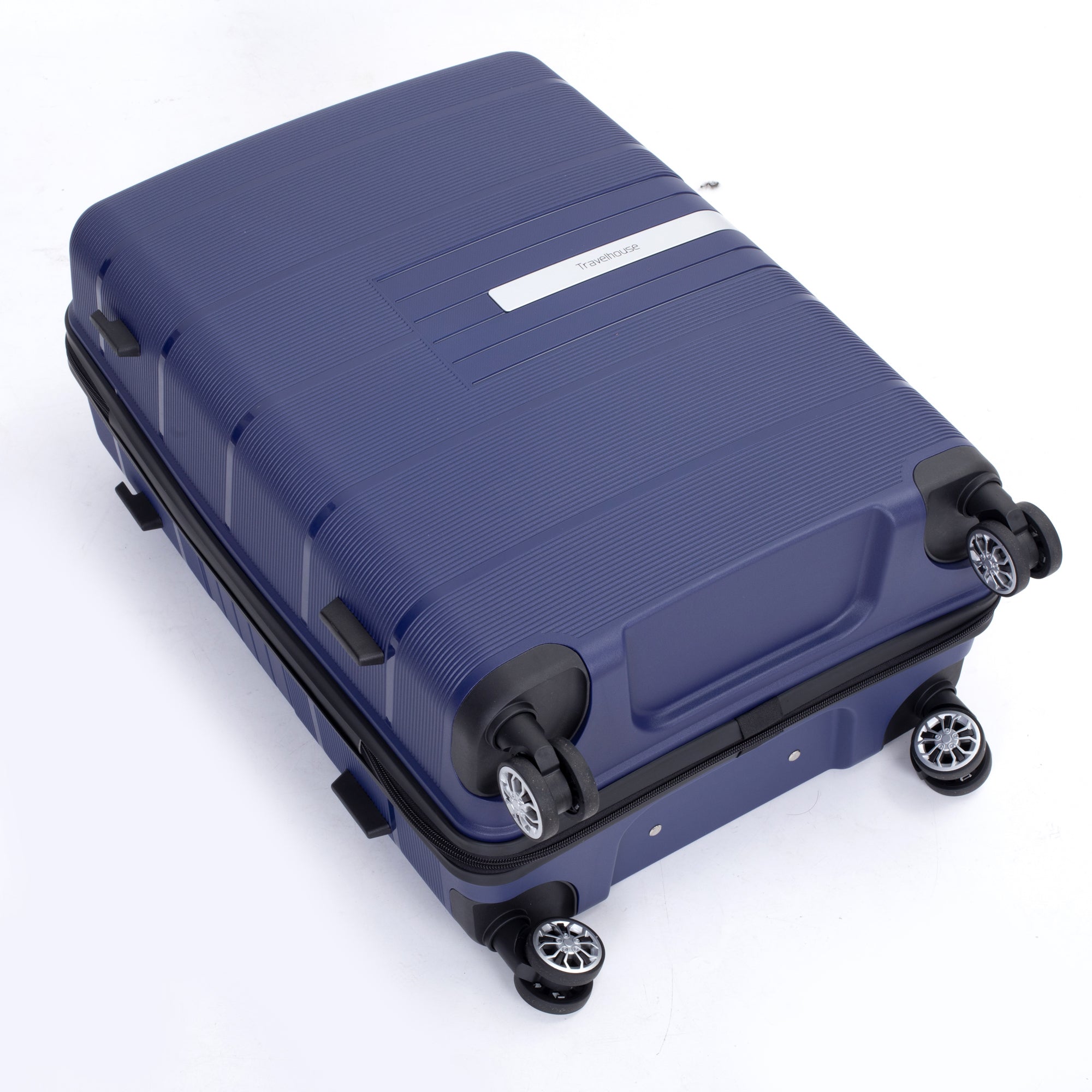 Hardshell Suitcase Double Spinner Wheels PP Luggage Sets Lightweight Durable Suitcase with TSA Lock, 3-Piece Set - Navy, 20/24/28