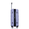 3 Piece Lightweight & Durable Expandable Suitcase Set with Hooks, Spinner Wheels, TSA Lock, (21/25/29) Light Purple