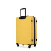 3 Piece Luggage Sets: Lightweight ABS Suitcase with Hooks, Spinner Wheels, TSA Lock (20/24/28), Yellow