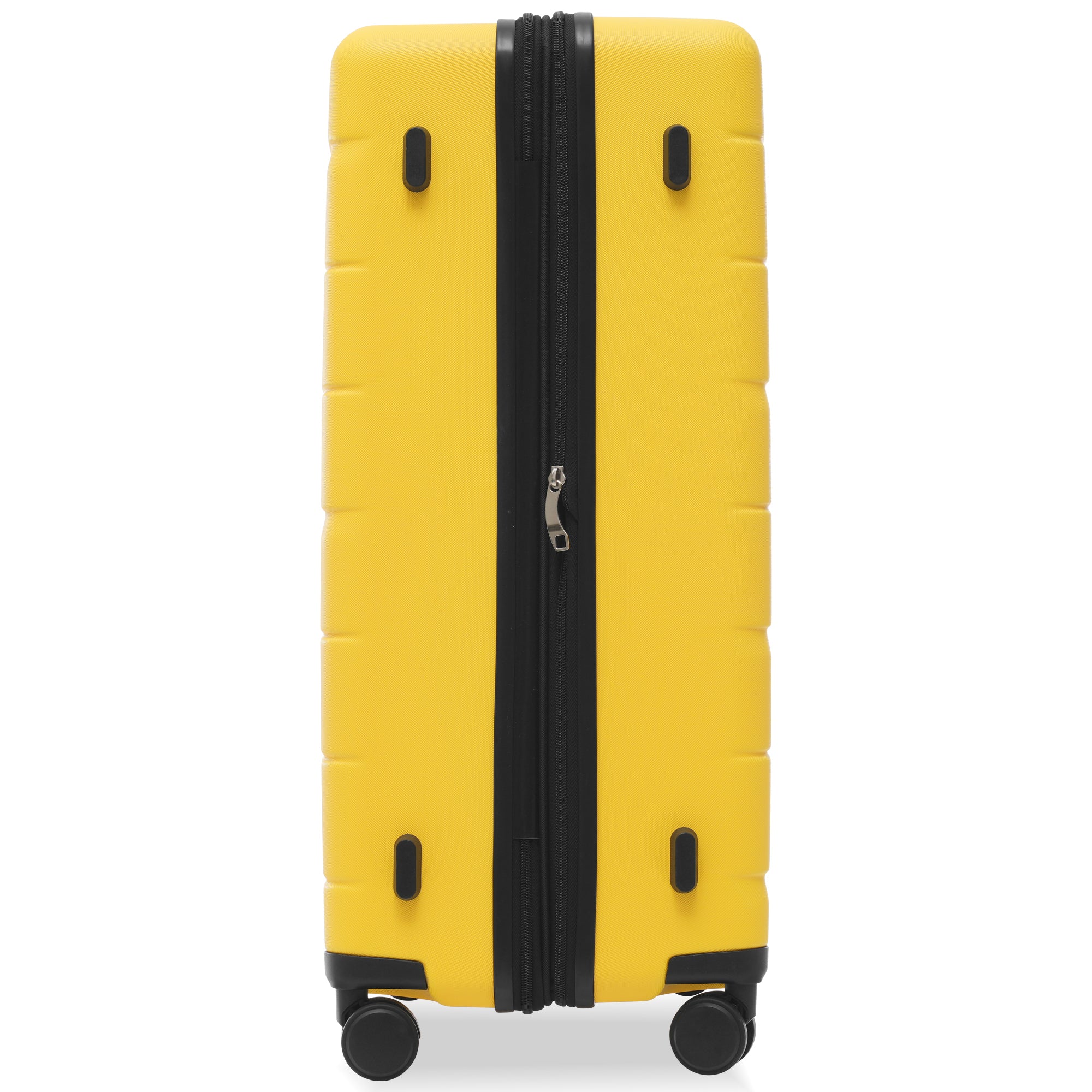 Luggage Sets 3 Piece Suitcase Set 20/24/28, Carry on Luggage Airline Approved, Hard Case with Spinner Wheels, Yellow and Black