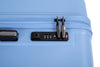 3 Piece Lightweight Suitcase Set with 360° Double Spinner Wheels, TSA Lock, and Two Hooks - Light Blue (21/25/29)