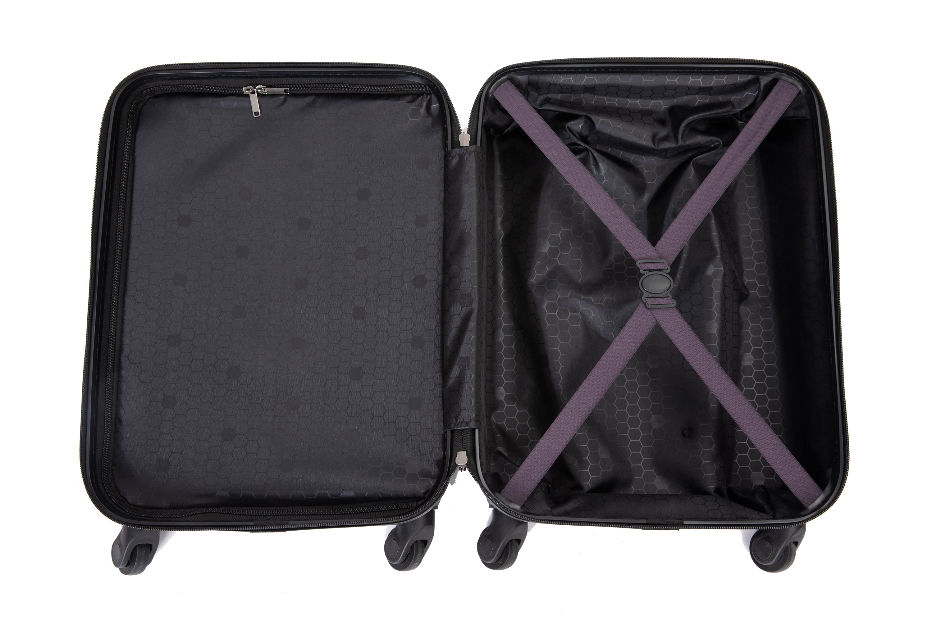 20" Carry on Luggage Lightweight Spinner Suitcase, Purple, Easy Mobility