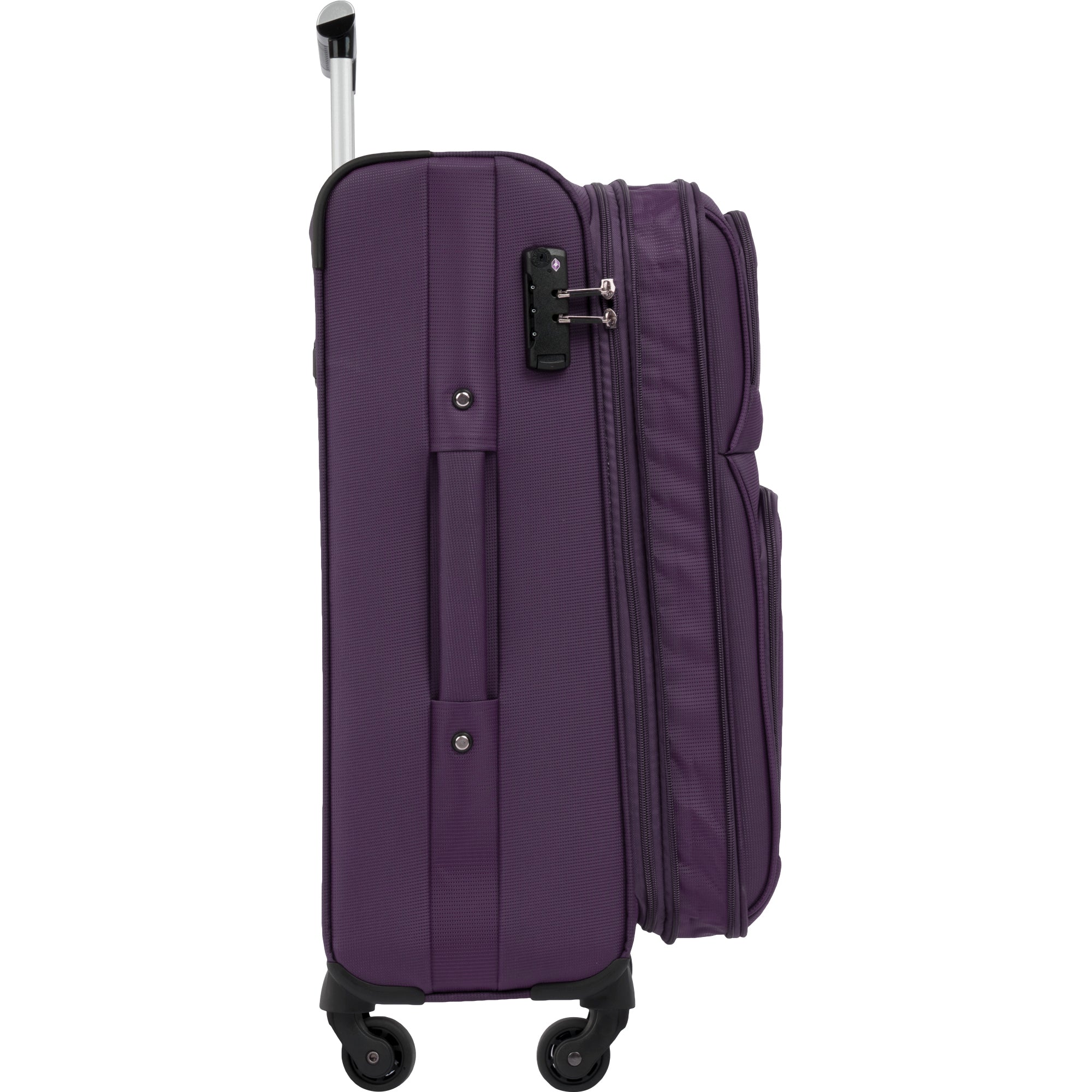 Softside Luggage Set: Expandable 3-Piece Travel Suitcase Upright Spinner - Lightweight, Softshell Material - Various Sizes & Colors