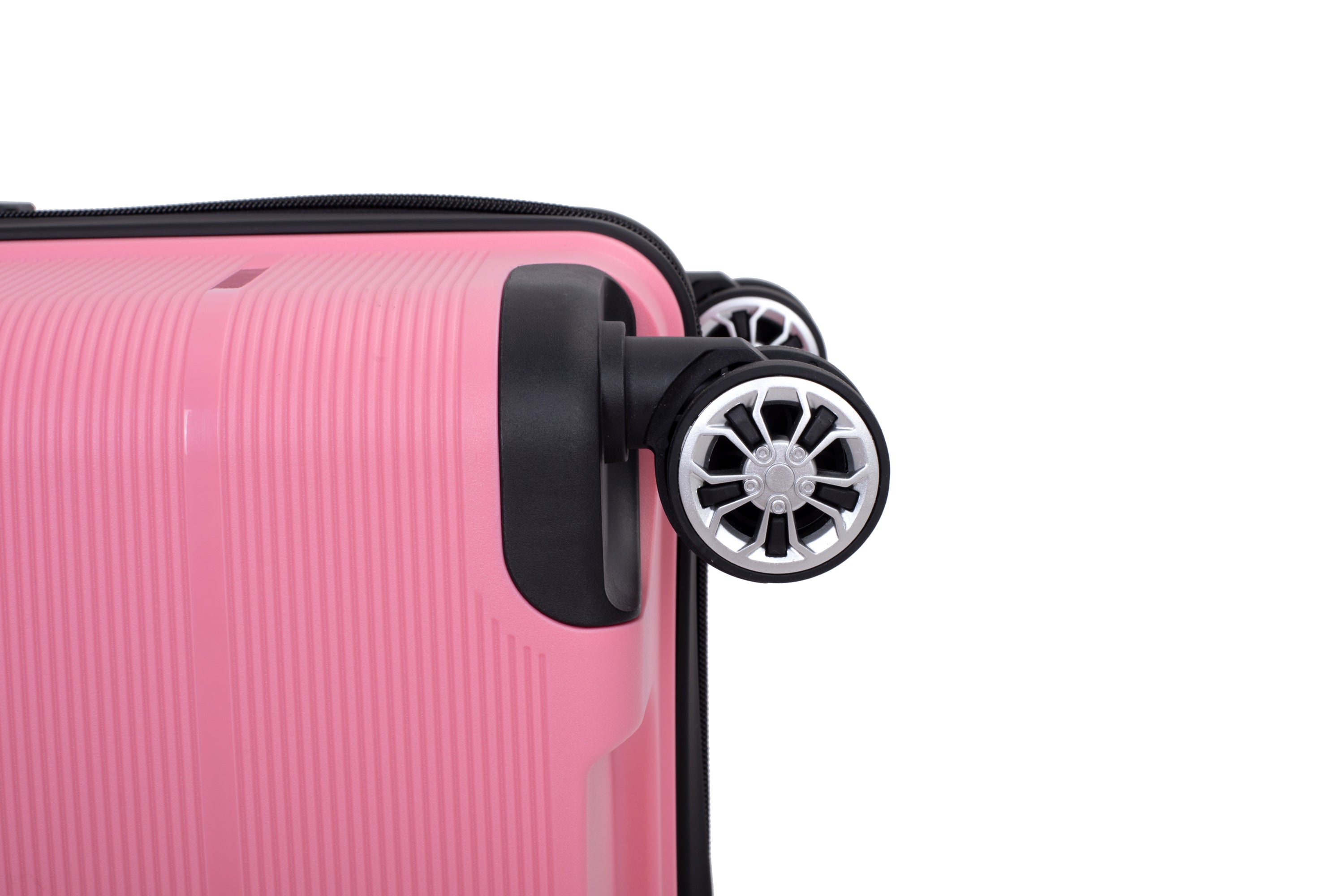 "Hardshell Suitcase with Double Spinner Wheels - Lightweight & Durable PP Luggage Sets, TSA Lock, 3-Piece Set (20/24/28), Pink"