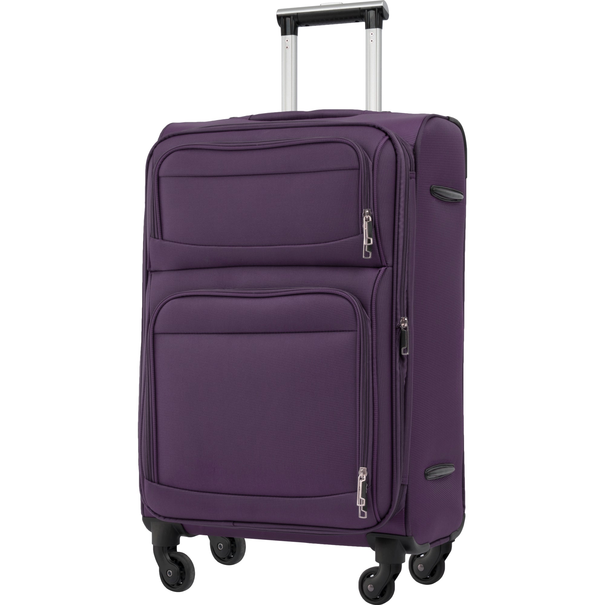 Softside Luggage Set: Expandable 3-Piece Travel Suitcase Upright Spinner - Lightweight, Softshell Material - Various Sizes & Colors