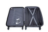 Expandable 3-Piece Luggage Set: Lightweight ABS Suitcase with Hooks, Spinner Wheels, TSA Lock - Black (20/24/28)