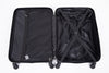 3 Piece Luggage Sets with Spinner Wheels, TSA Lock, ABS Lightweight Suitcase with Two Hooks, Black (20/24/28)