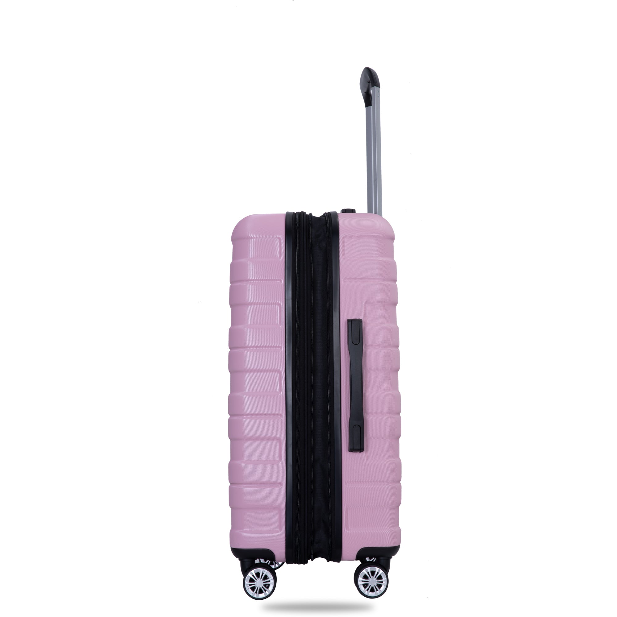 3 Piece Luggage Sets PC Lightweight & Durable Expandable Suitcase with Two Hooks, Double Spinner Wheels, TSA Lock, Pink (21/25/29)