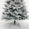 Snow Flocked Christmas Tree 7ft: Realistic Unlit Pine Tree with White Tips