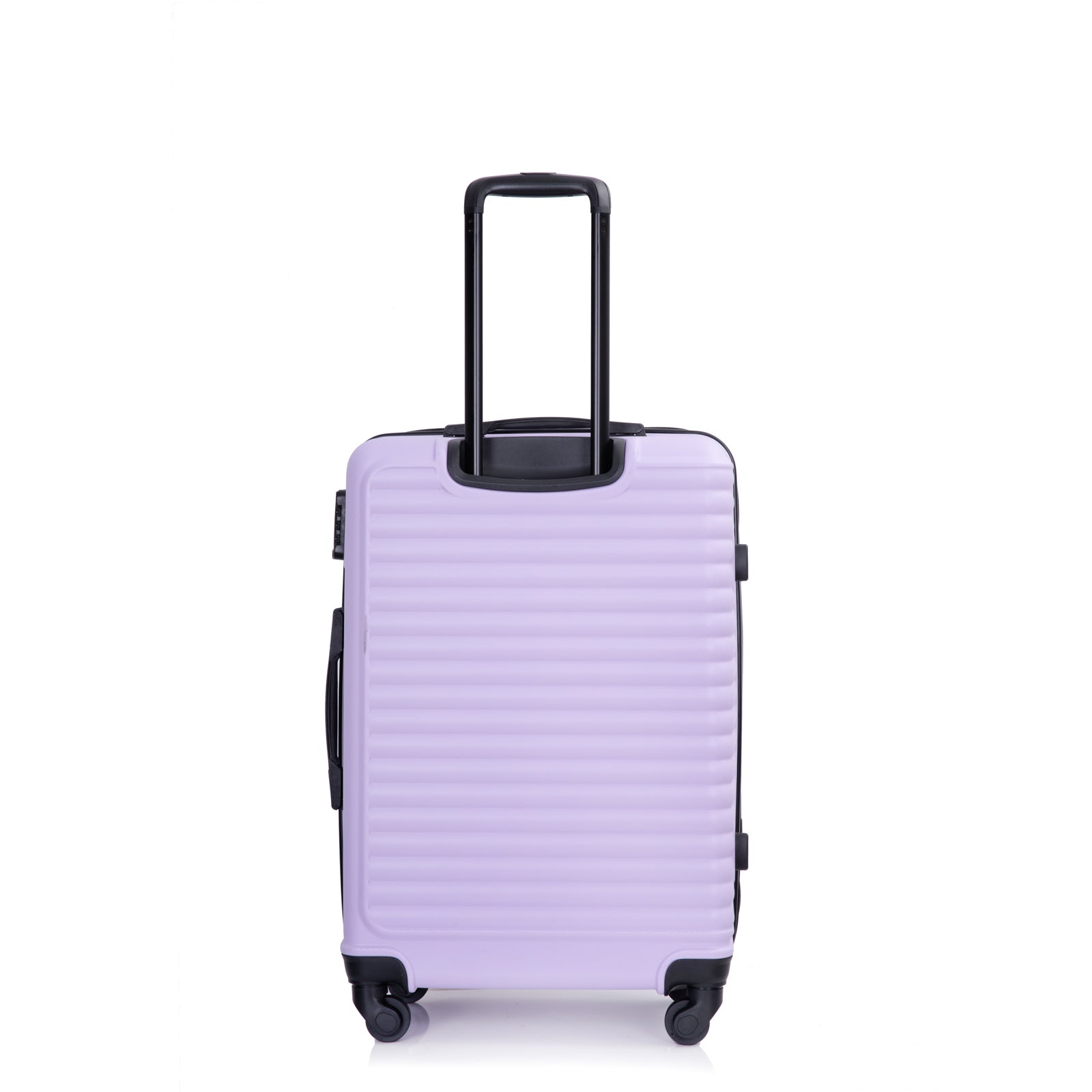 3 Piece Luggage Sets: Lightweight ABS Suitcase with Hooks, Spinner Wheels, TSA Lock - Lavender Purple (20/24/28)