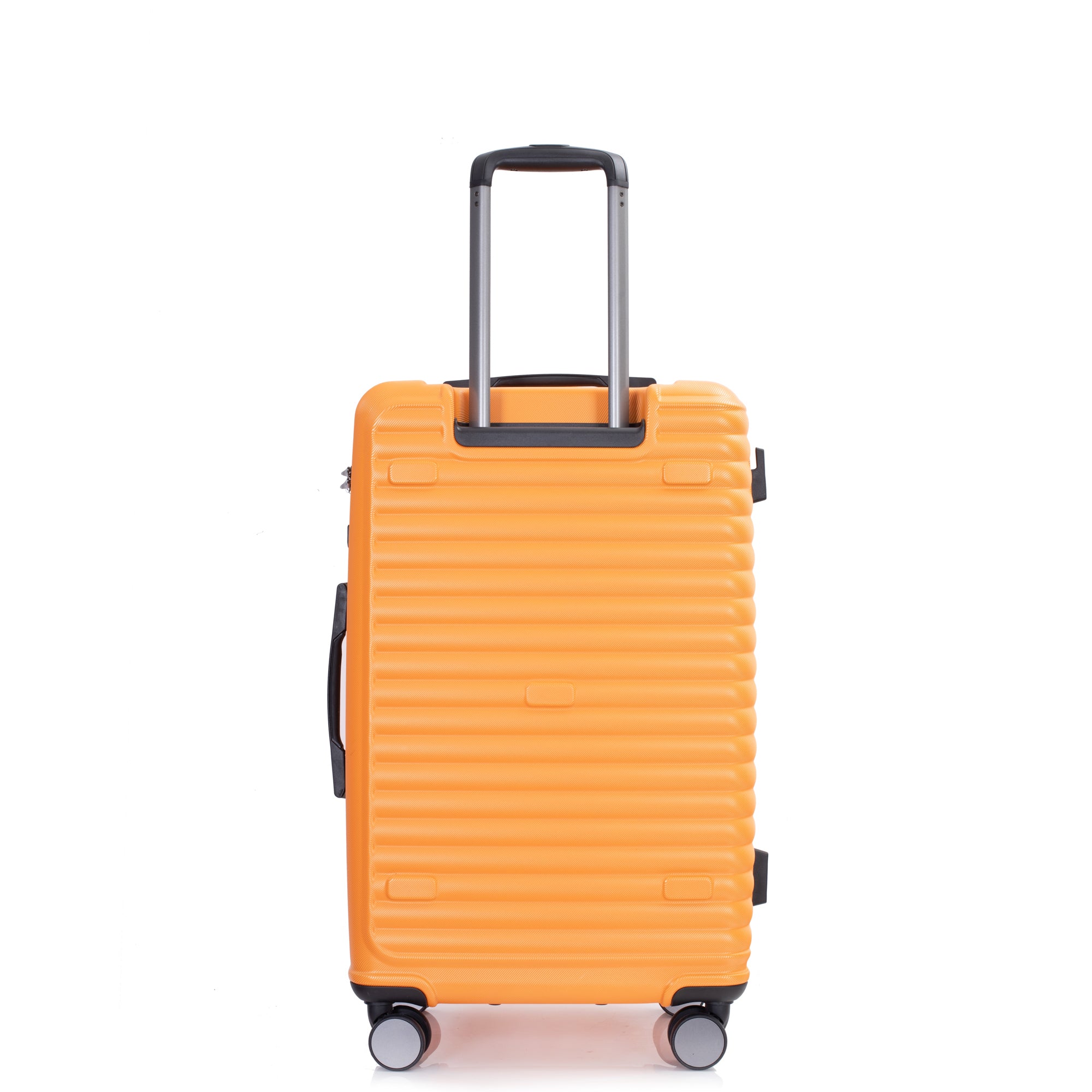 3 Piece Lightweight Luggage Set with TSA Lock, Double Spinner Wheels & Two Hooks - PC+ABS Suitcase (21/25/29) in Orange