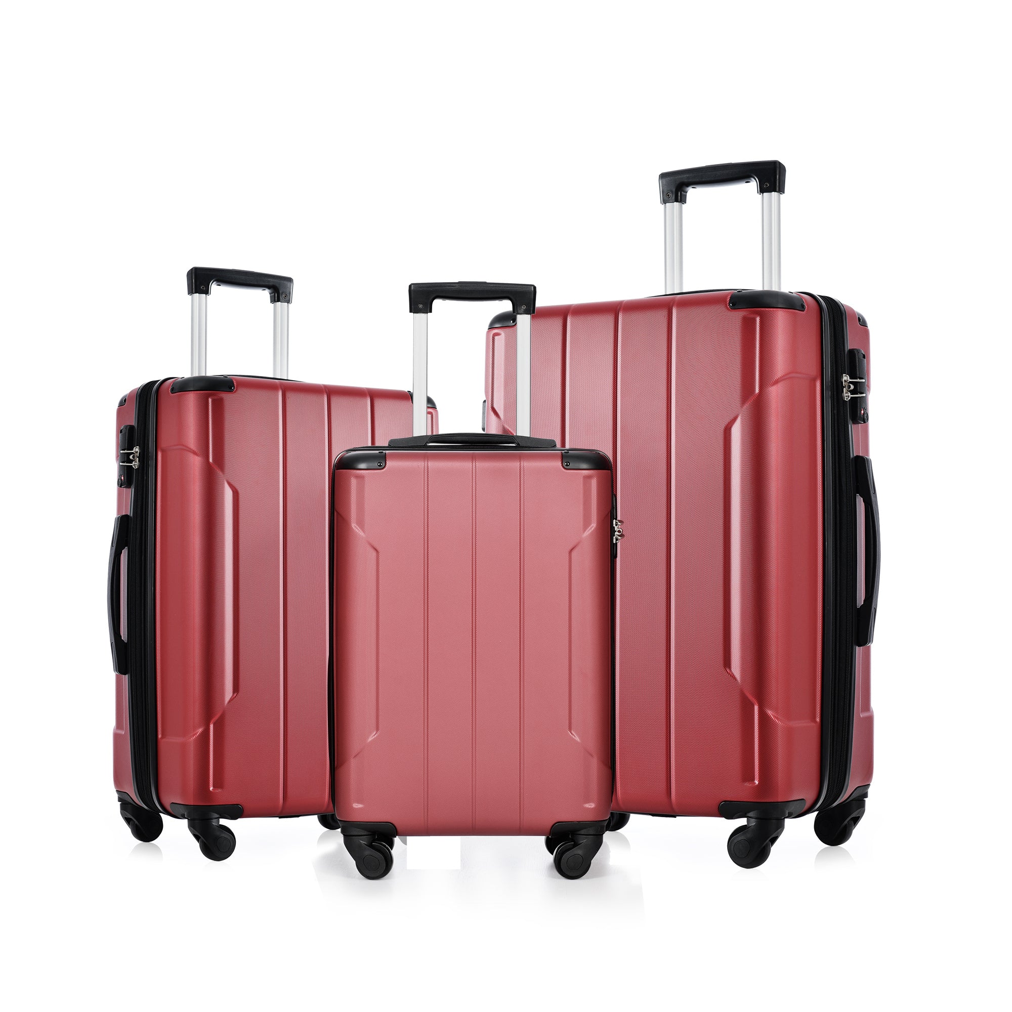 Suitcase Set: 3-Piece Luggage Set with TSA Lock, Hardside & Lightweight Carry On - 20''24''28'' Sizes Available