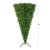 Upside Down Green Christmas Tree with LED Warm White Lights, Reinforced Metal Base, Easy Assembly - 6ft, 1,000 Branch Tips, 360 LED Lights X-mas