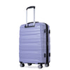 3 Piece Lightweight & Durable Expandable Suitcase Set with Hooks, Spinner Wheels, TSA Lock, (21/25/29) Light Purple