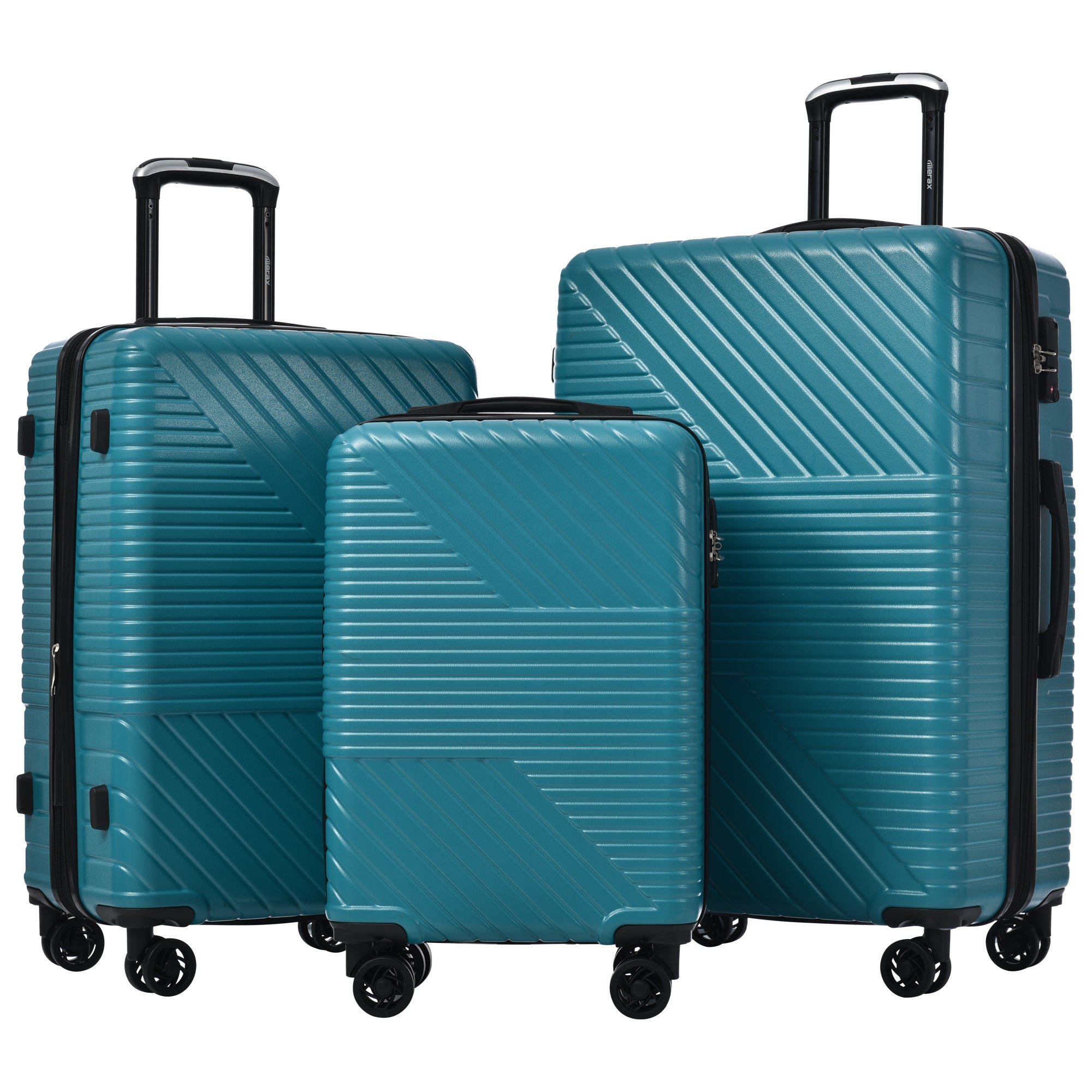 Hardshell Luggage Sets 3 Piece Double Spinner 8 Wheels Suitcase with TSA Lock - Lightweight, 20''24''28'' Sizes Available