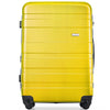 Luggage Sets New Model Expandable ABS Hardshell 3pcs Hardside Lightweight Durable Suitcase Spinner Wheels Suitcase with TSA Lock 20''24''28''(Yellow)