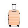 Expandable 3 Piece Luggage Sets PC Lightweight & Durable Suitcase with Hooks, Spinner Wheels, TSA Lock - Peach (21/25/29)