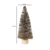 Bottle Brush Tree Decor, Large Brown with Wooden Base - Informative and Versatile Home Decoration for a Touch of Natural Charm - 14-Inch Height