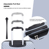 Expandable 3 Piece Lightweight Luggage Sets with Spinner Wheels, TSA Lock, and Two Hooks - Silver (21/25/29)