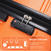 New Model Expandable ABS Hardshell 3pcs Luggage Sets: Clearance Hardside Suitcase with TSA Lock & Spinner Wheels, Lightweight & Durable (Orange, 20''24''28'')