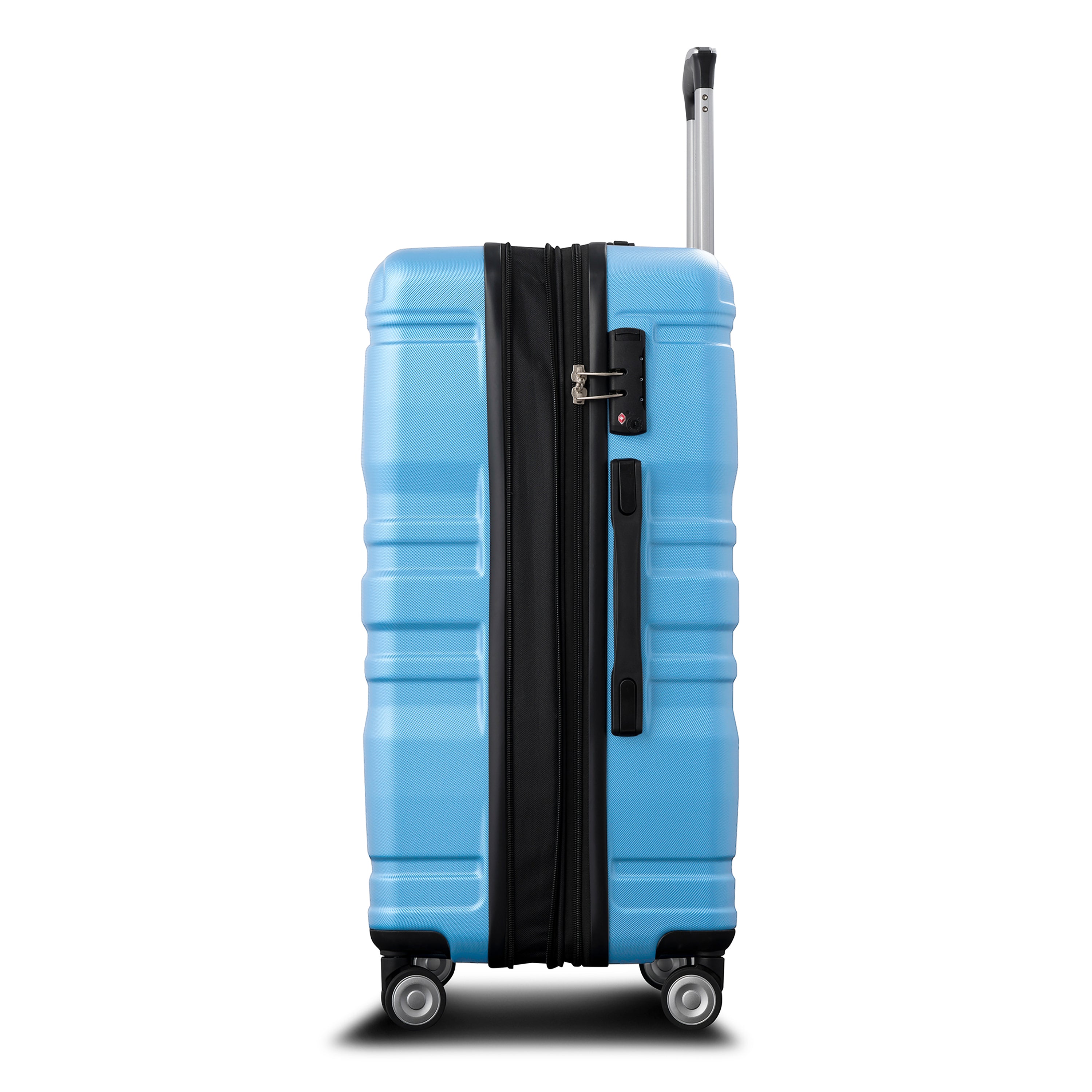 Luggage Sets: Expandable ABS Hardshell 3pcs Clearance Hardside Suitcase Spinner Wheels with TSA Lock - Lightweight, Durable, 20''24''28'' - Sky Blue