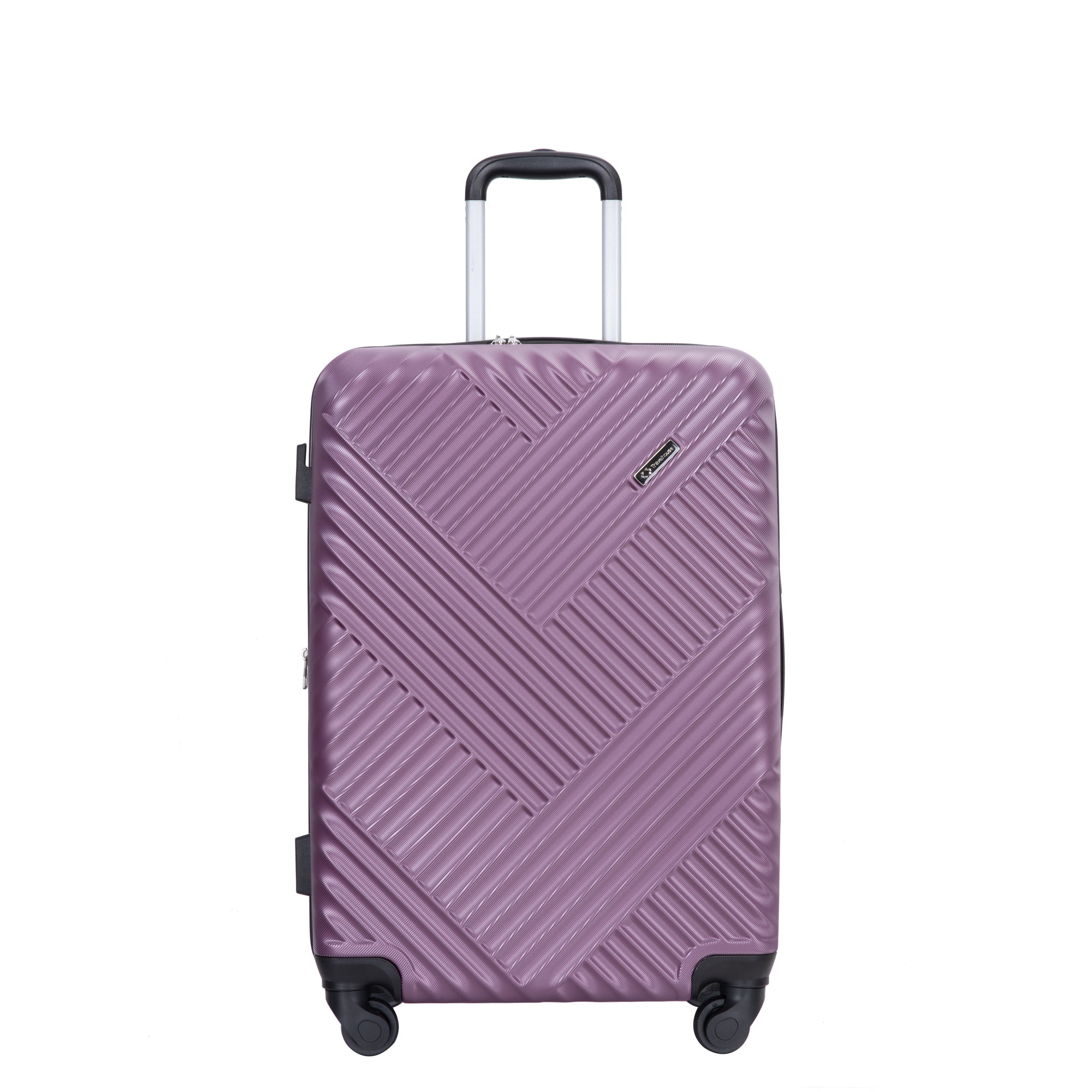 Expandable 3-Piece Lightweight Suitcase Set with Spinner Wheels, TSA Lock - Purple (21/25/29)