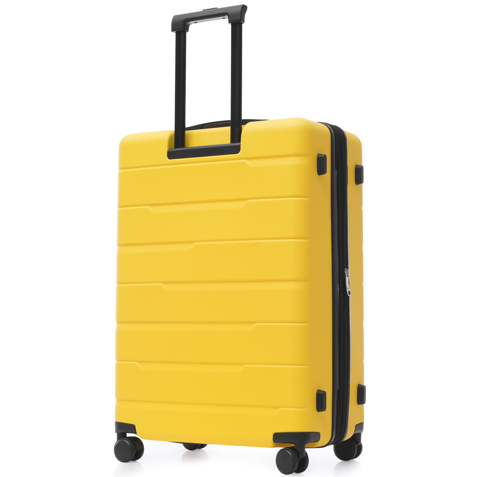 Luggage Sets 3 Piece Suitcase Set 20/24/28, Carry on Luggage Airline Approved, Hard Case with Spinner Wheels, Yellow and Black