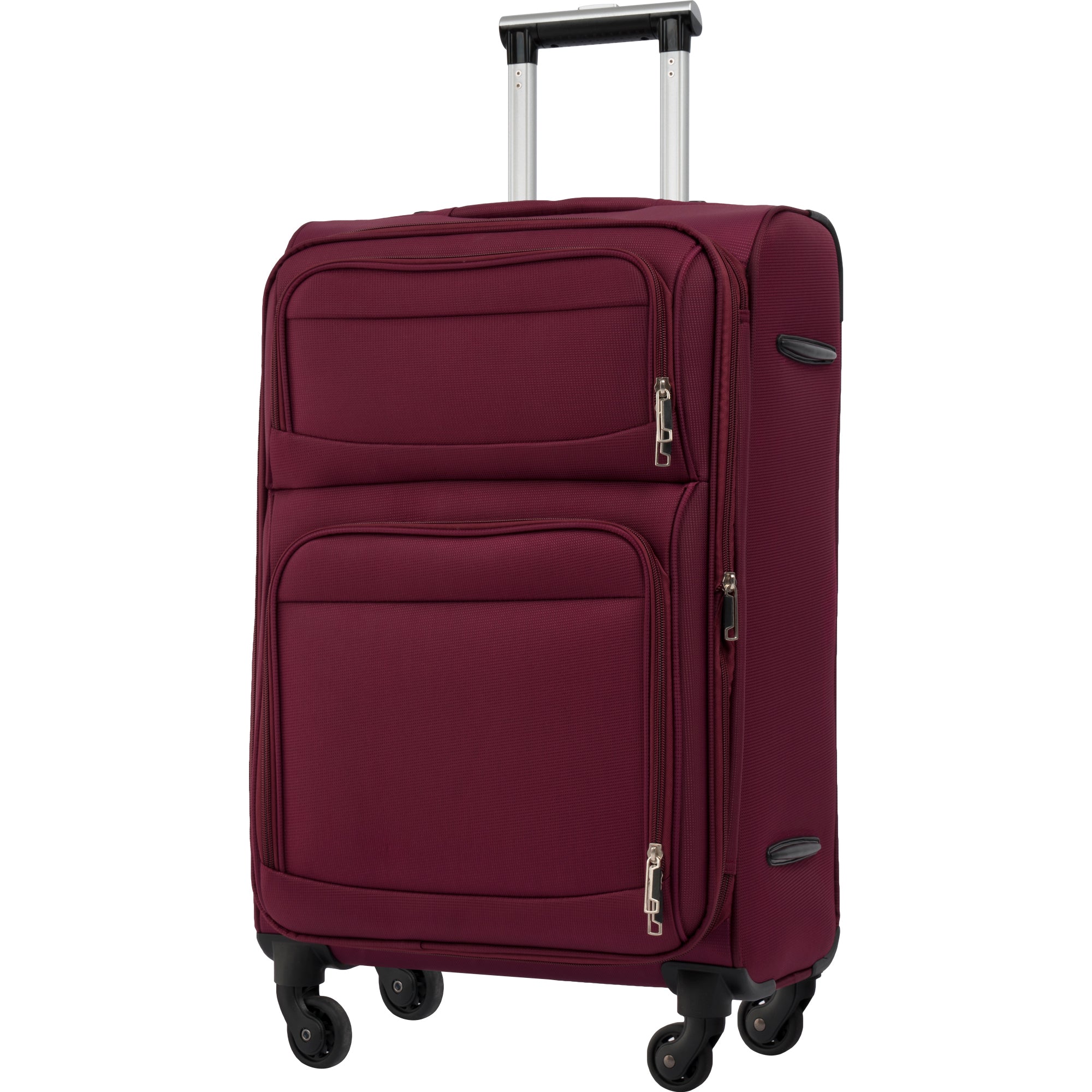 Softside Luggage Expandable 3 Piece Set Suitcase - Lightweight Upright Spinner Softshell Travel Set - Available in Various Colors and Sizes