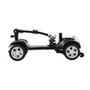 Four-Wheel Compact Travel Mobility Scooter for Adults - 300lbs Capacity, 300W Motor, Chrome Finish