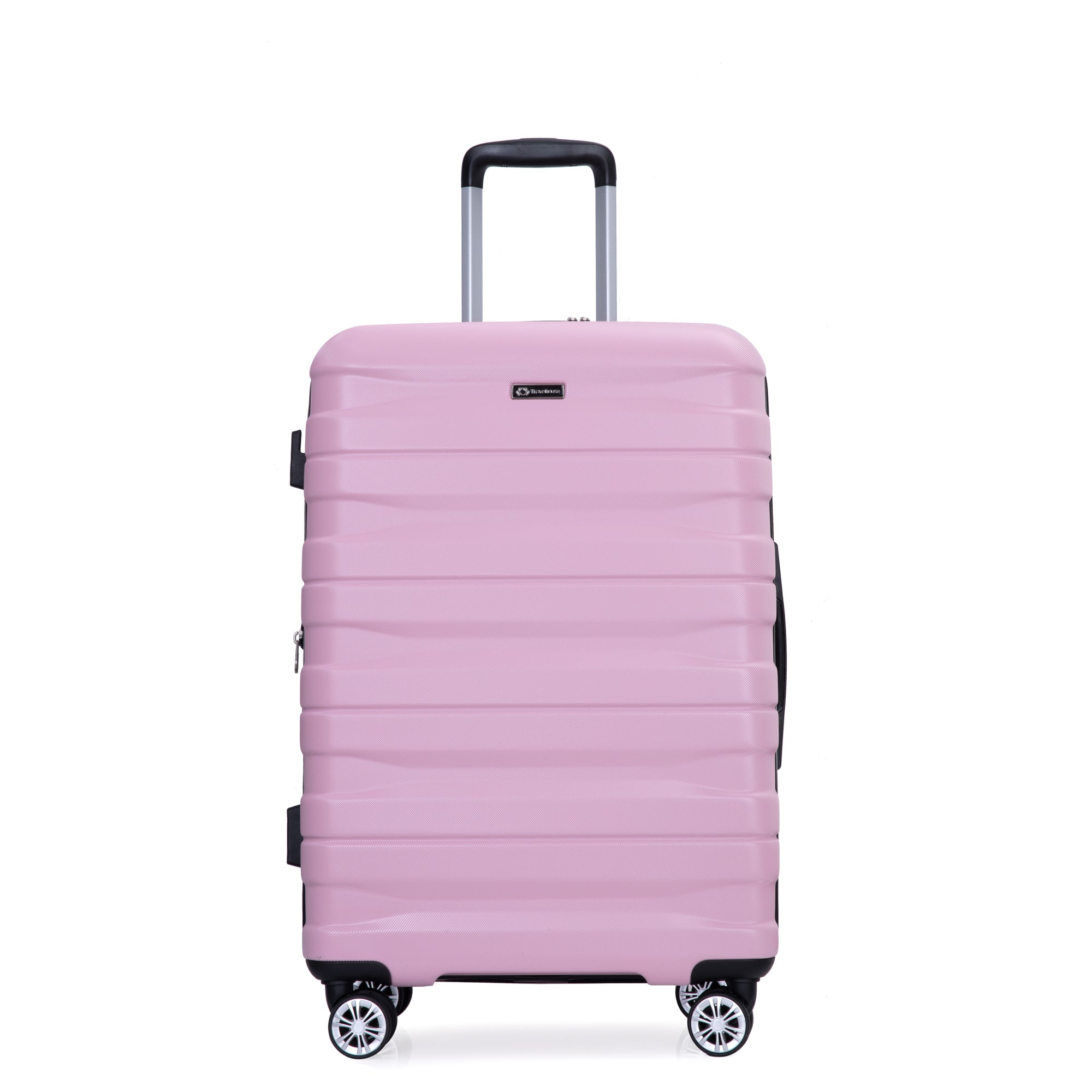 3 Piece Luggage Sets PC Lightweight & Durable Expandable Suitcase with Two Hooks, Double Spinner Wheels, TSA Lock, Pink (21/25/29)