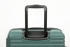 3 Piece ABS Lightweight Suitcase with Hooks, Spinner Wheels, TSA Lock, (20/24/28) Green