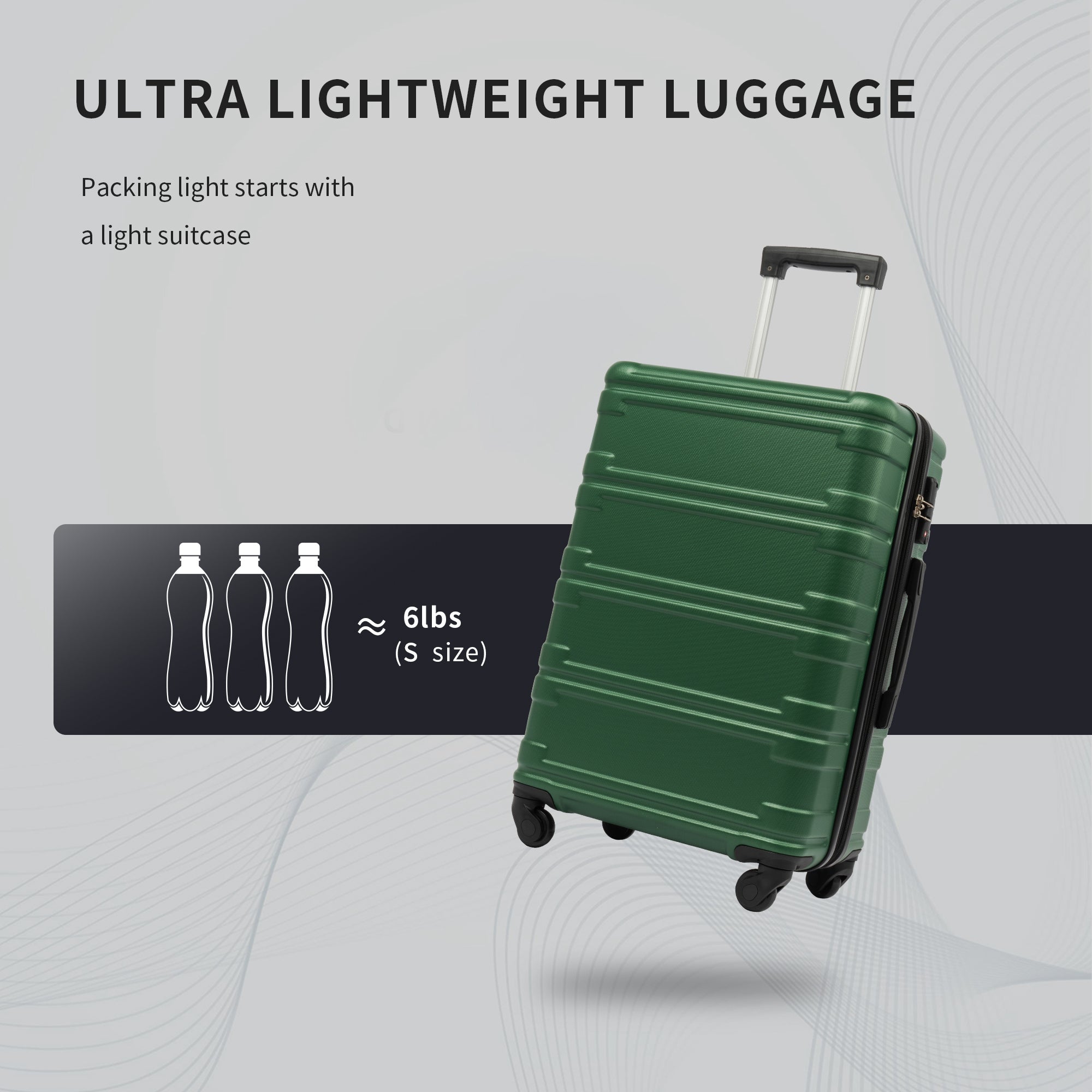 Hardshell Luggage Sets: 3 Pcs Spinner Suitcase with TSA Lock | Lightweight & Durable | 20''24''28'' Size | Ideal for Travel | Available in Various Colors