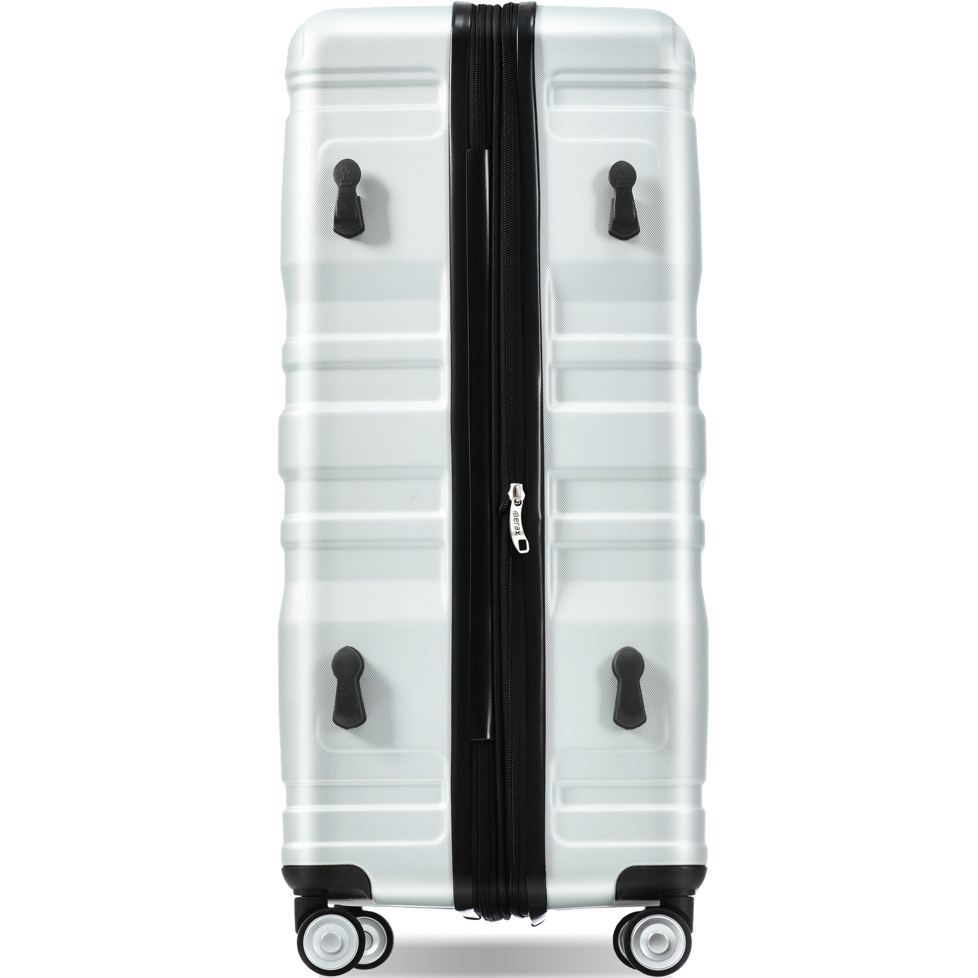 Luggage Sets: Expandable ABS Hardshell 3pcs Clearance Hardside Suitcase with TSA Lock, Spinner Wheels - Lightweight, Durable - 20''24''28'' (Silver)