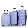 3 Piece Lightweight & Durable Expandable Suitcase Set with Hooks, Spinner Wheels, TSA Lock, (21/25/29) Light Purple