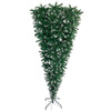 7.4ft Upside Down Green Christmas Tree with LED Warm White Lights & Easy Assembly - Green Leaves, Reinforced Metal Base - Xmas Tree in Unique Color & Size